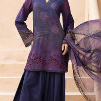 Lawn Blue Stitched Suit - Kesariya Vol III by Nureh