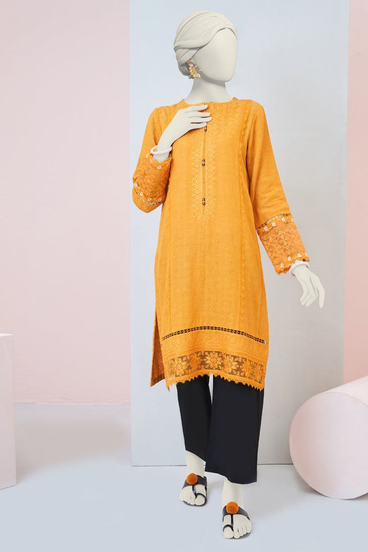 Lawn Yellow Kurti - J. Junaid Jamshed