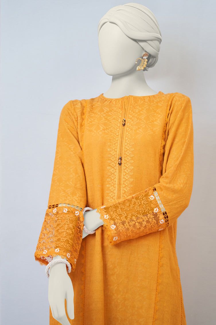 Lawn Yellow Kurti - J. Junaid Jamshed