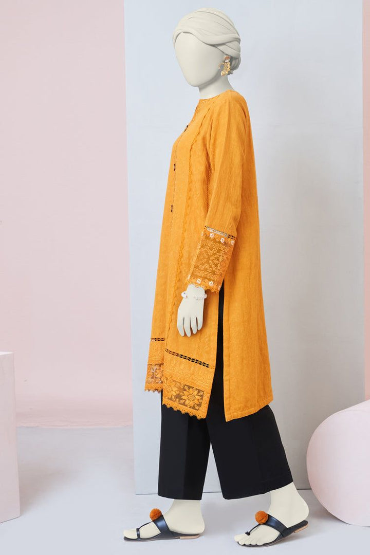 Lawn Yellow Kurti - J. Junaid Jamshed