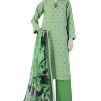 Dobby Green Stitched Suit - J. Junaid Jamshed