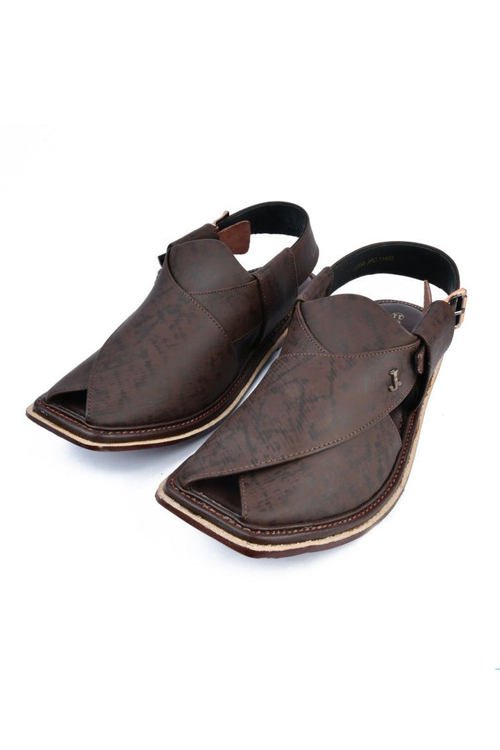 Maroon Peshawari Chappal - J. Junaid Jamshed
