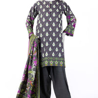 Khaddar Grey Stitched Suit - J. Junaid Jamshed