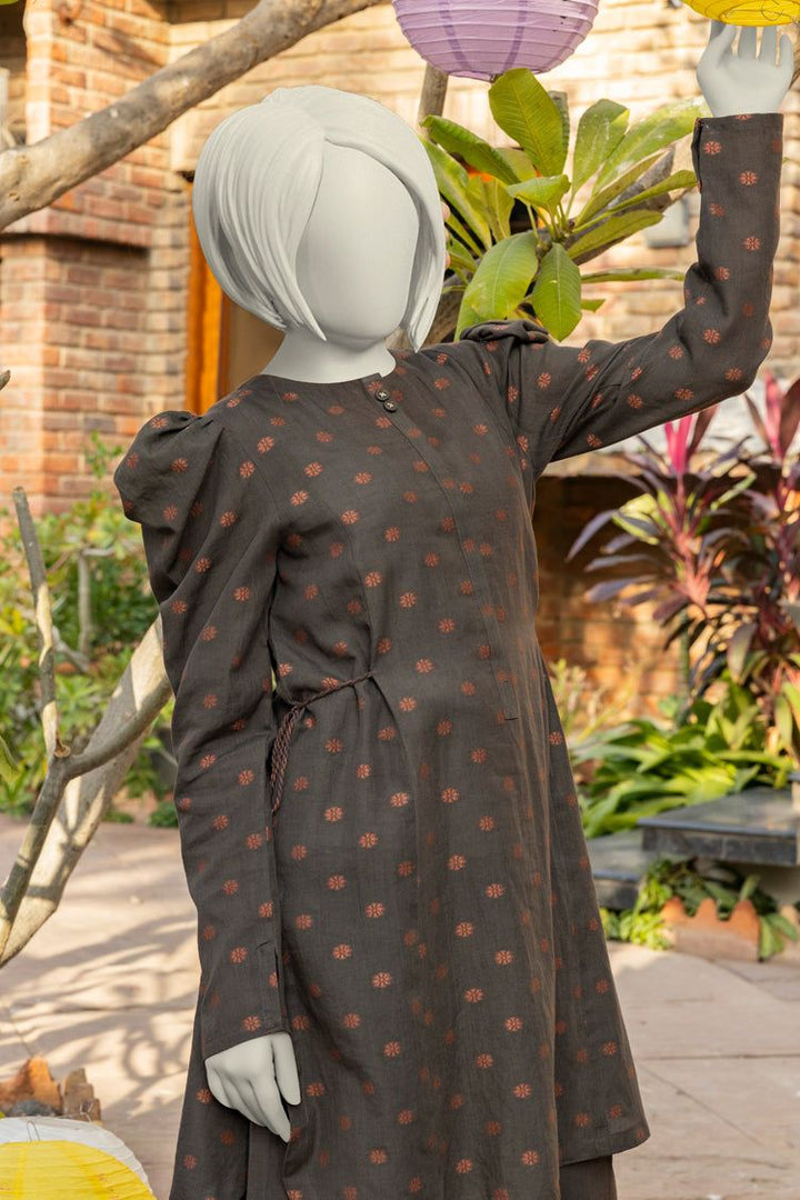 Jacquard Brown Stitched Suit - J. Junaid Jamshed
