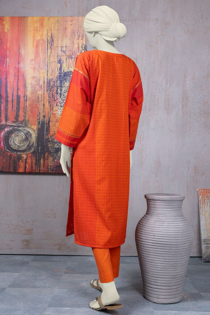 Khaddi Orange Kurti - J. Junaid Jamshed
