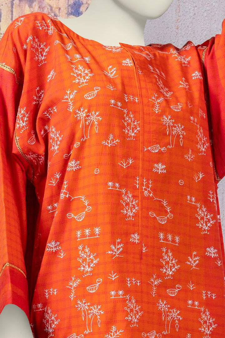 Khaddi Orange Kurti - J. Junaid Jamshed