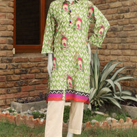 Lawn Green Kurti - J. Junaid Jamshed