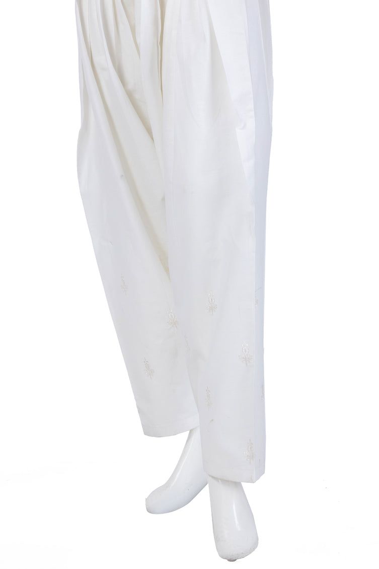 Lawn White Shalwar - J. Junaid Jamshed