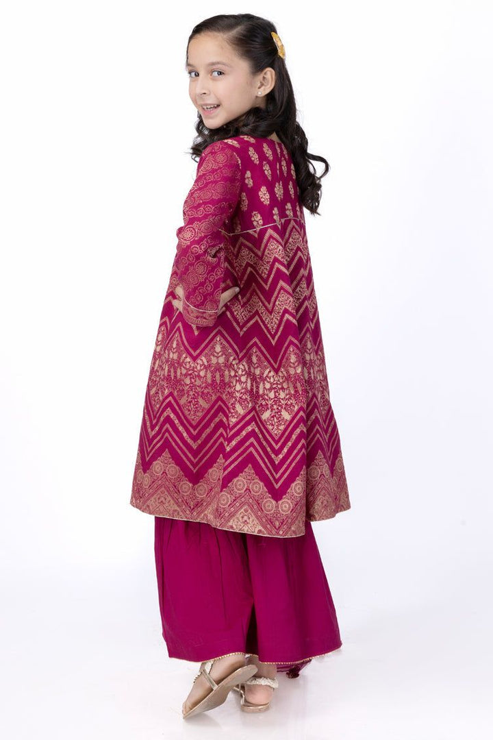 Jacquard Pink Stitched Suit - J. Junaid Jamshed