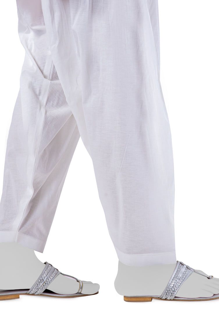 Lawn Off White Trouser - J. Junaid Jamshed