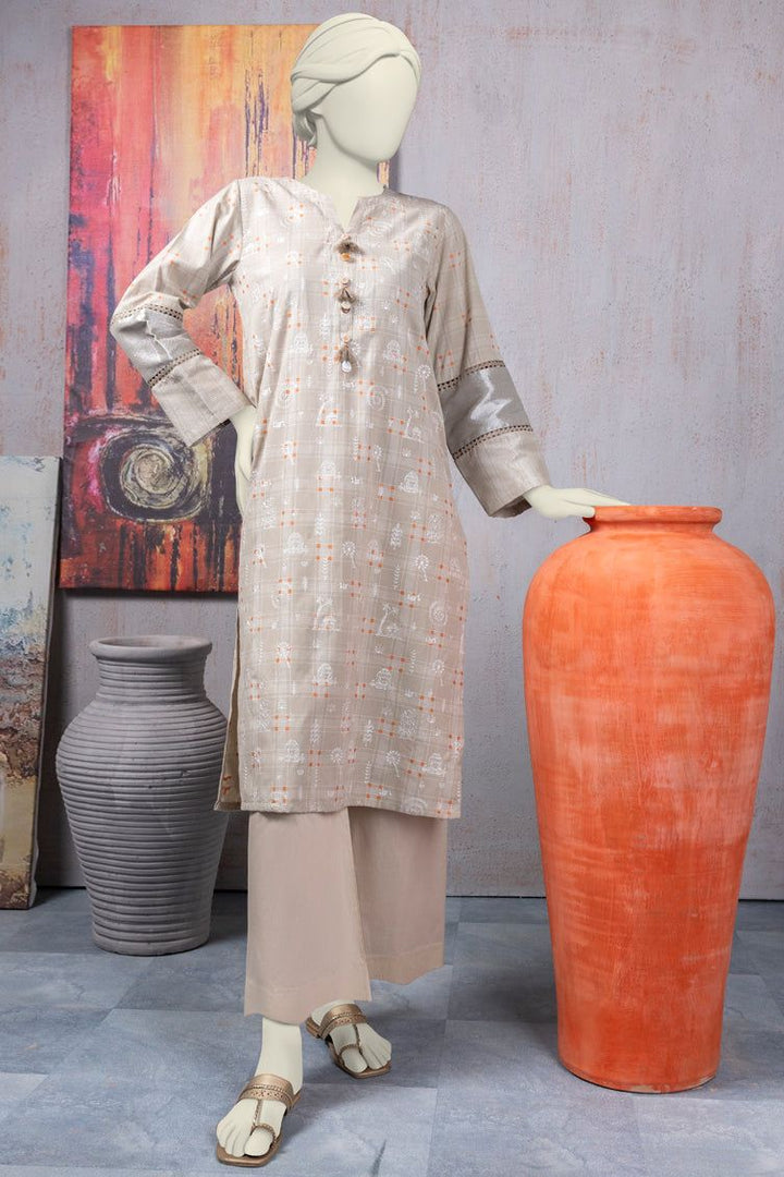 Khaddi Beige Kurti - J. Junaid Jamshed