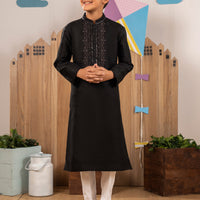 Polyester Black Special Kurta - J. Junaid Jamshed