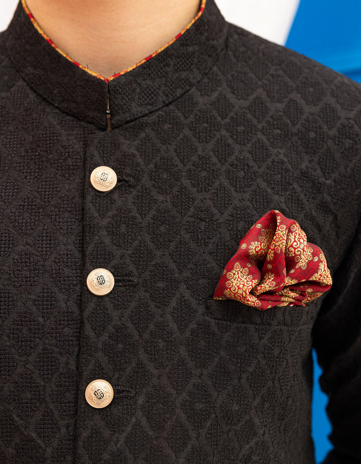 Polyester Black Special Kurta - J. Junaid Jamshed