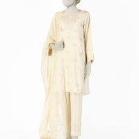 Cotton Silk Brown Stitched Suit - J. Junaid Jamshed