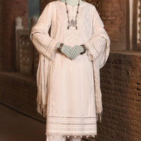 Dobby White Stitched Suit - J. Junaid Jamshed