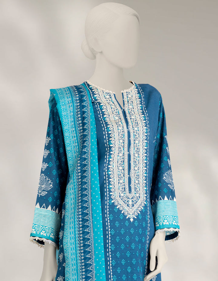 Cambric Multicolor Unstitched Suit - J. Junaid Jamshed