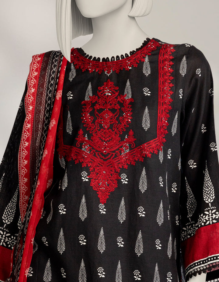 Cambric Multicolor Unstitched Suit - J. Junaid Jamshed