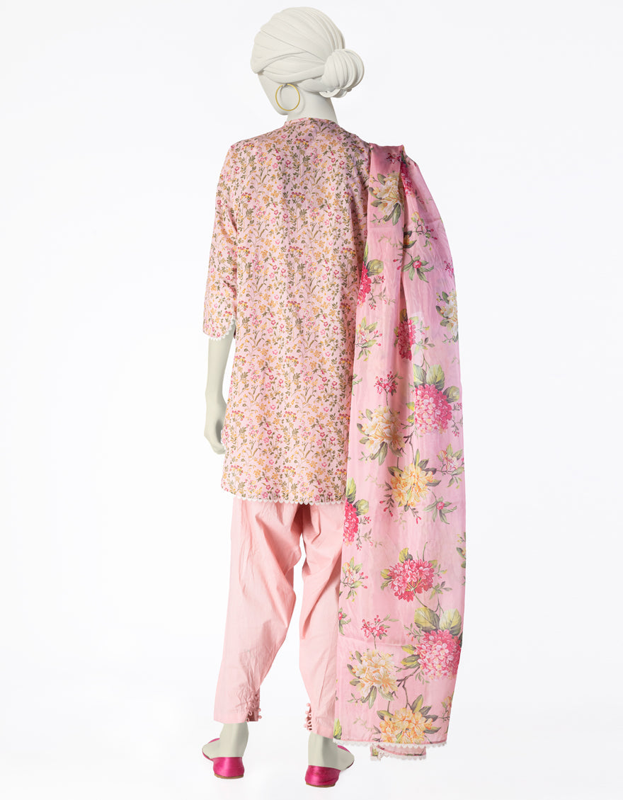 Lawn Pink Stitched Suit - J. Junaid Jamshed