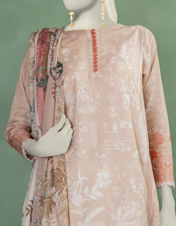 Lawn Multicolor Unstitched Suit - J. Junaid Jamshed