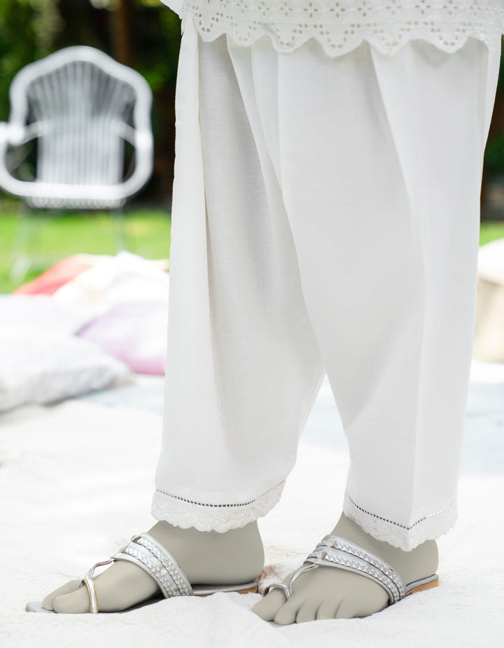 Dyed White Stitched Suit - J. Junaid Jamshed