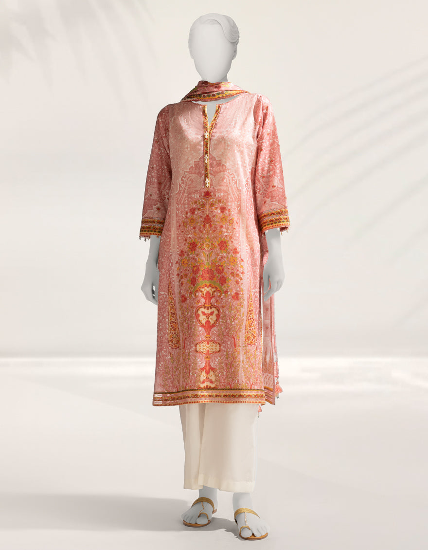 Liminal Multicolor Unstitched Suit - J. Junaid Jamshed