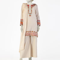 Dobby Brown Stitched Suit - J. Junaid Jamshed