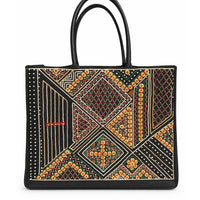 Rexine Black Hand Bag - J. Junaid Jamshed