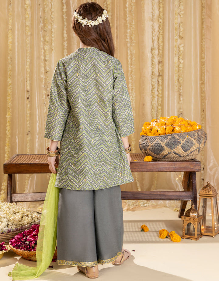 Lawn Grey Stitched Suit - J. Junaid Jamshed