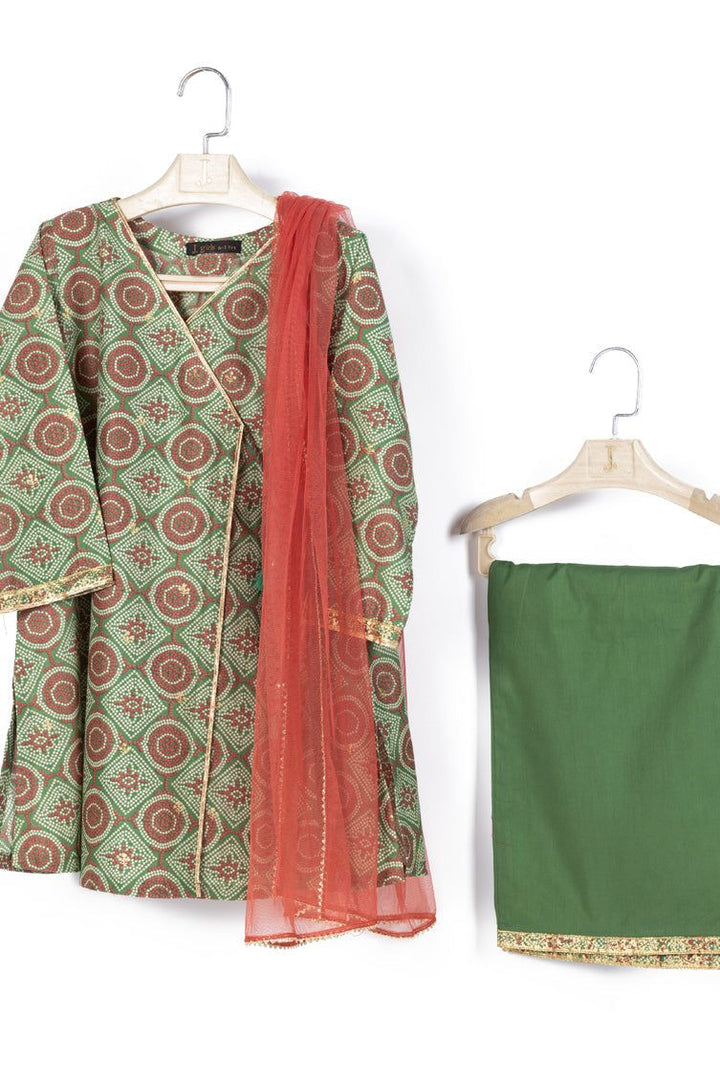 Lawn Green Stitched Suit - J. Junaid Jamshed