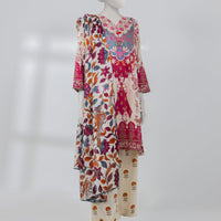 Lawn Beige Stitched Suit - J. Junaid Jamshed