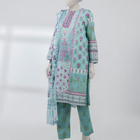 Lawn Multicolor Stitched Suit - J. Junaid Jamshed