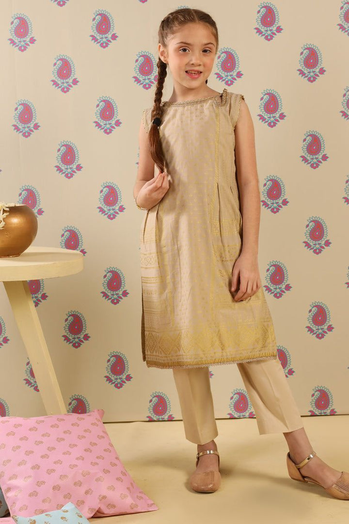 Lawn Brown Kurti - J. Junaid Jamshed