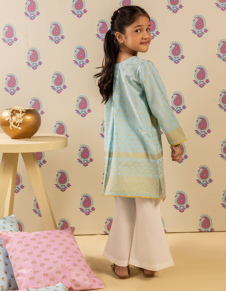 Organza Blue Kurti - J. Junaid Jamshed