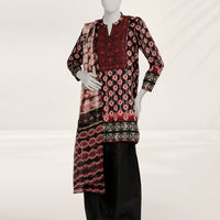 Liminal Black Stitched Suit - J. Junaid Jamshed