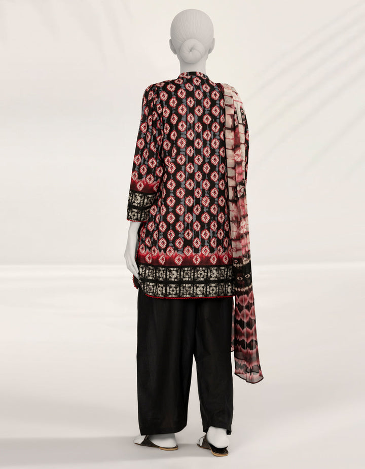 Liminal Black Stitched Suit - J. Junaid Jamshed