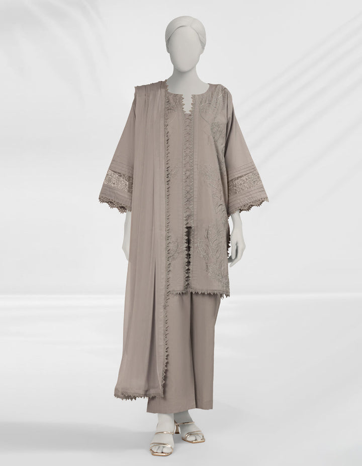 Liminal Grey Stitched Suit - J. Junaid Jamshed