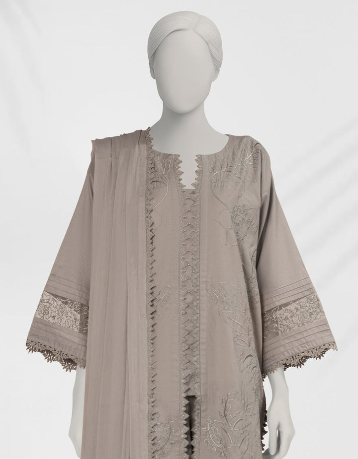 Liminal Grey Stitched Suit - J. Junaid Jamshed