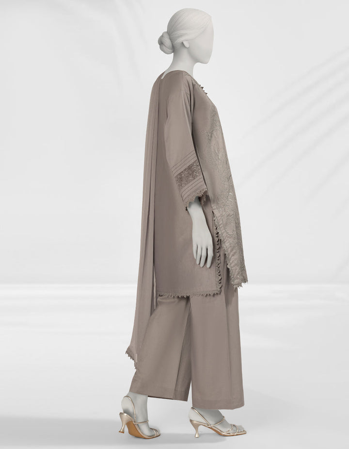 Liminal Grey Stitched Suit - J. Junaid Jamshed