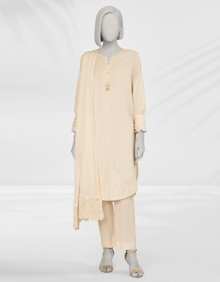 Liminal Brown Stitched Suit - J. Junaid Jamshed