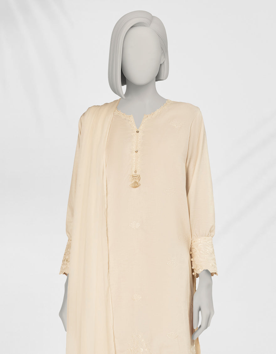 Liminal Brown Stitched Suit - J. Junaid Jamshed