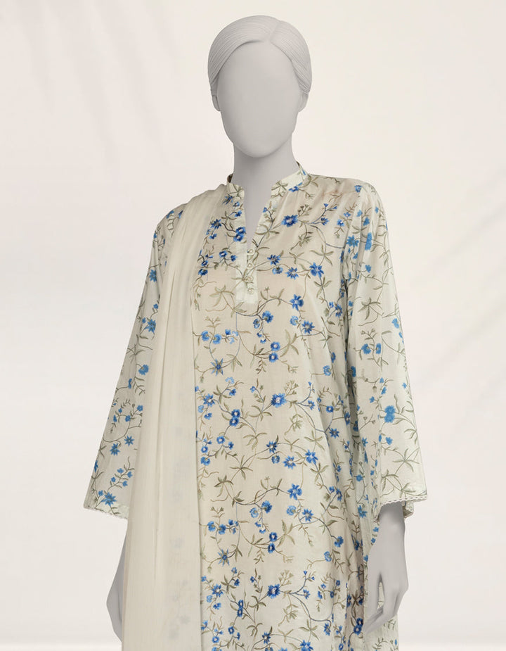 Liminal White Stitched Suit - J. Junaid Jamshed
