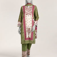 Khaddar Green Stitched Suit - J. Junaid Jamshed