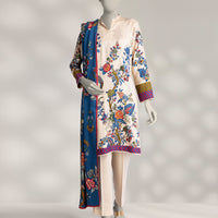 Marina Beige Stitched Suit - J. Junaid Jamshed
