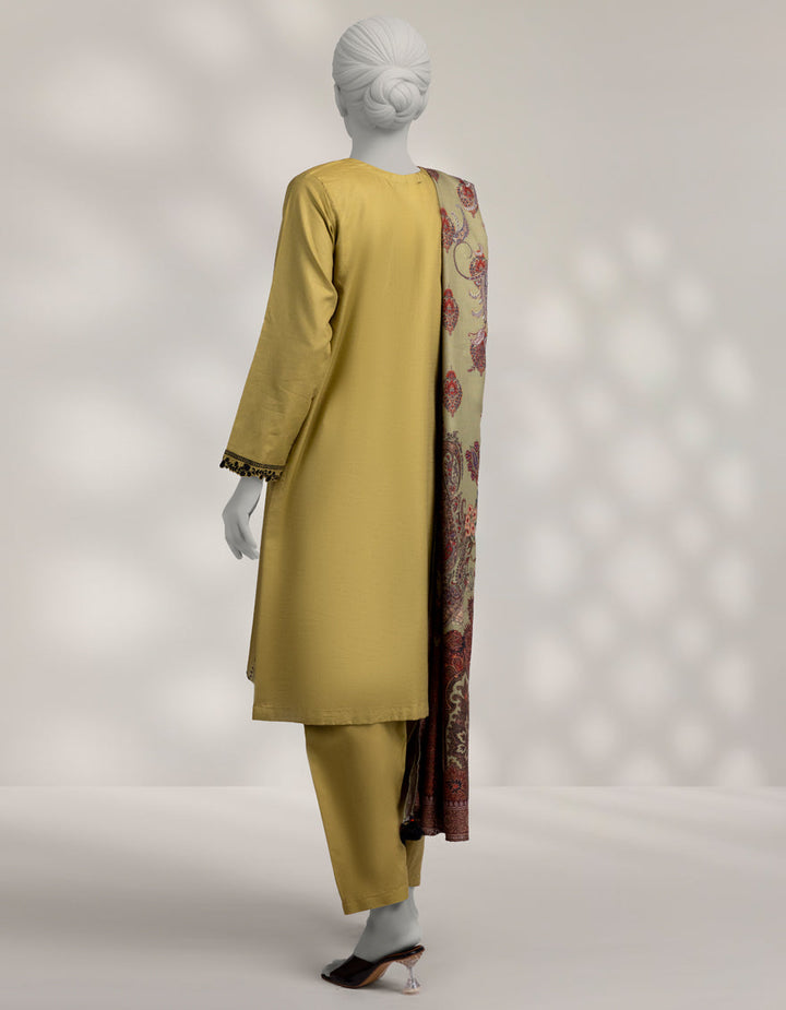 Pashmina Green Stitched Suit - J. Junaid Jamshed