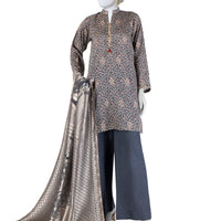 Jacquard Multicolor Unstitched Suit - J. Junaid Jamshed