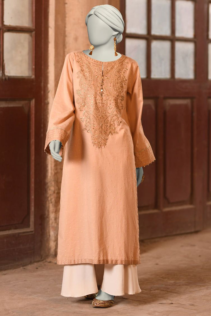 Lawn Brown Kurti - J. Junaid Jamshed