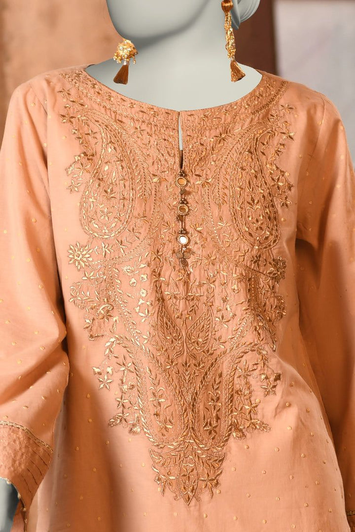 Lawn Brown Kurti - J. Junaid Jamshed