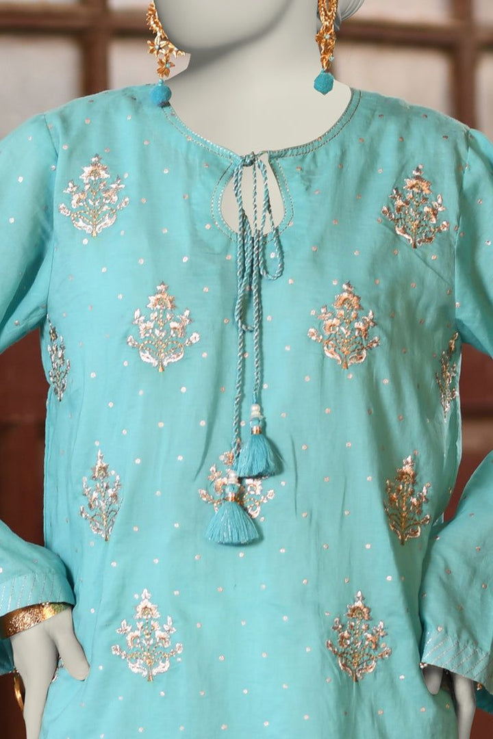Lawn Blue Kurti - J. Junaid Jamshed