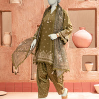 Lawn Multicolor Unstitched Suit - J. Junaid Jamshed