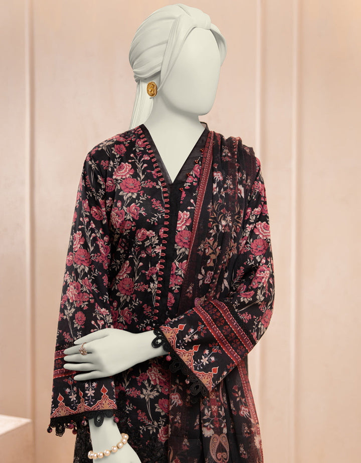 Lawn Multicolor Unstitched Suit - J. Junaid Jamshed